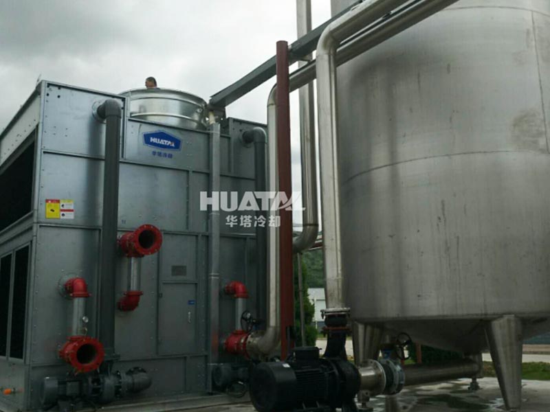 Closed cooling tower for fruit juice industry